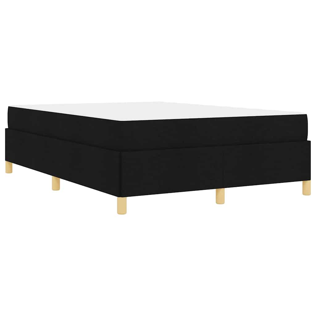 Lit à ressorts avec matelas Blanc et Noir 140 x 190 cm tissu - XIOS