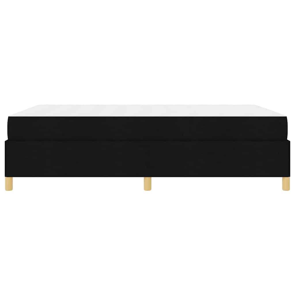 Lit à ressorts avec matelas Blanc et Noir 140 x 190 cm tissu - XIOS