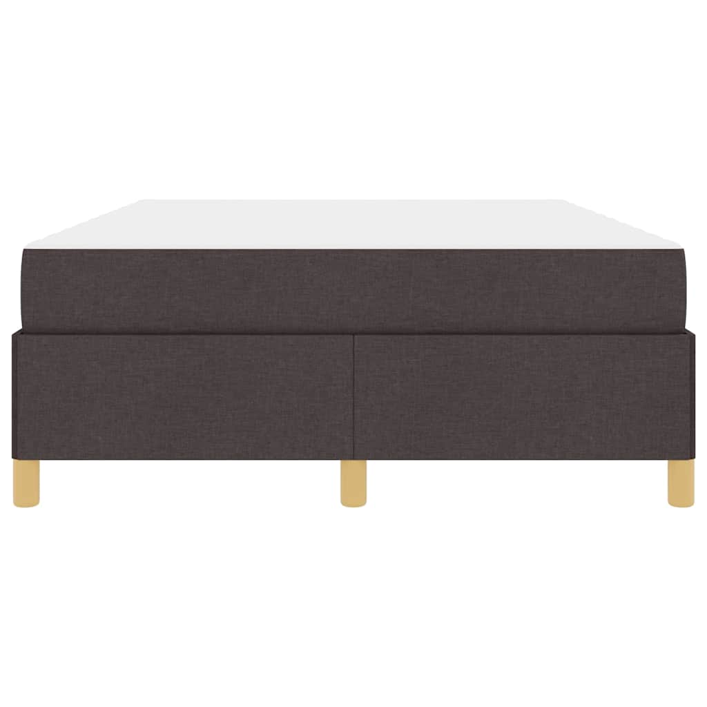 Lit à ressorts Marron foncé et Blanc 160 x 200 cm tissu - XIOS