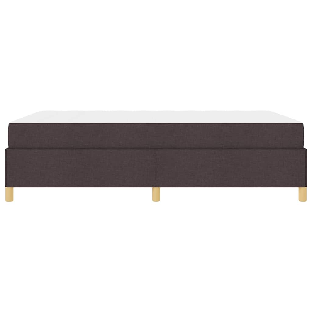 Lit à ressorts Marron foncé et Blanc 160 x 200 cm tissu - XIOS