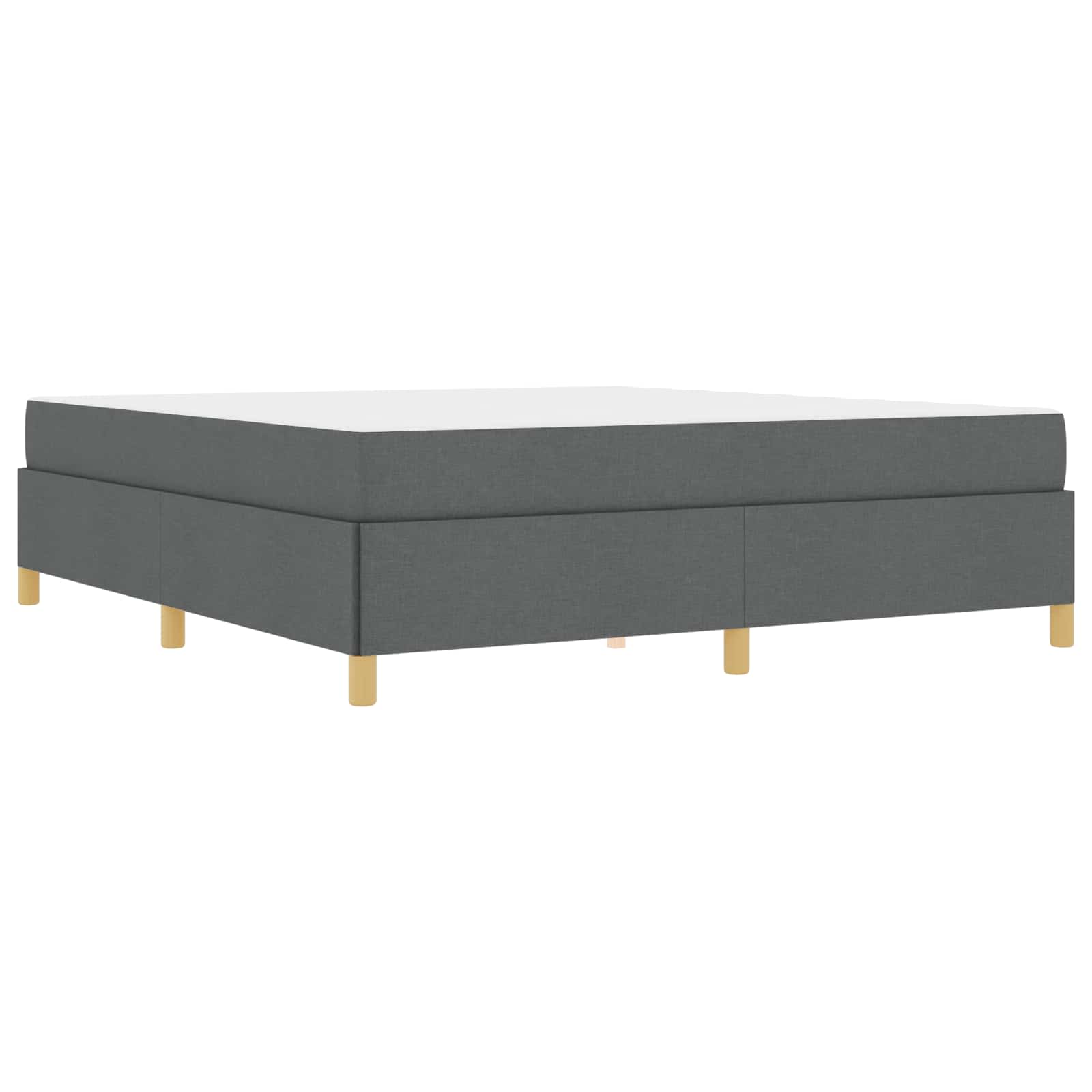 Cadre de lit avec matelas Gris foncé 180 x 200 cm tissu - XIOS