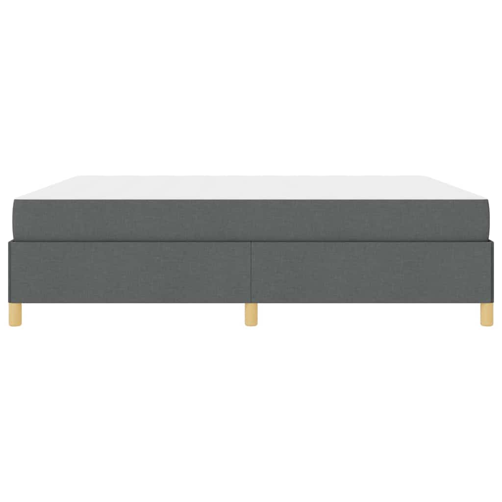 Cadre de lit avec matelas Gris foncé 180 x 200 cm tissu - XIOS