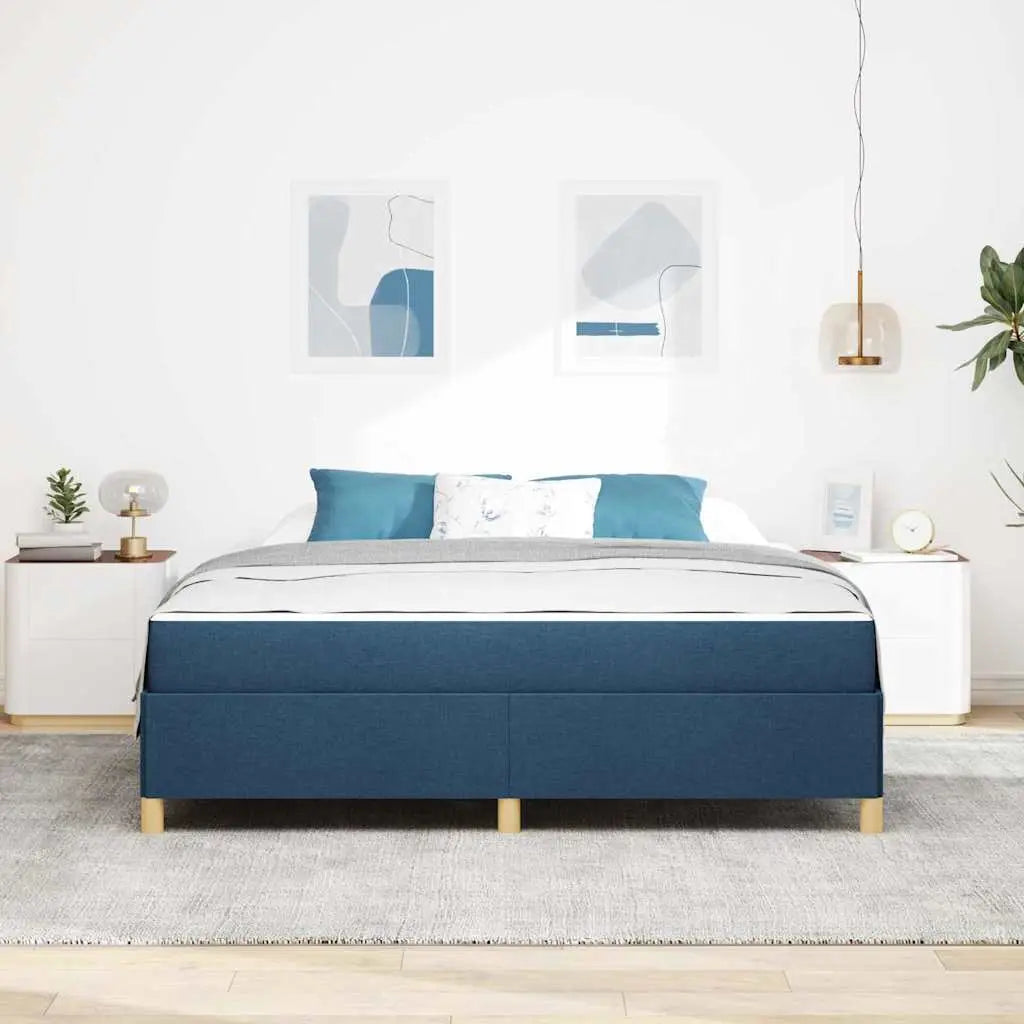 Cadre de lit Bleu 180 x 200 cm tissu - XIOS