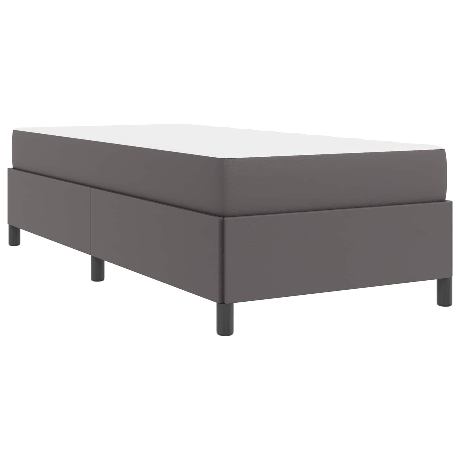 Cadre de lit avec matelas Gris 80 x 200 cm tissu - XIOS