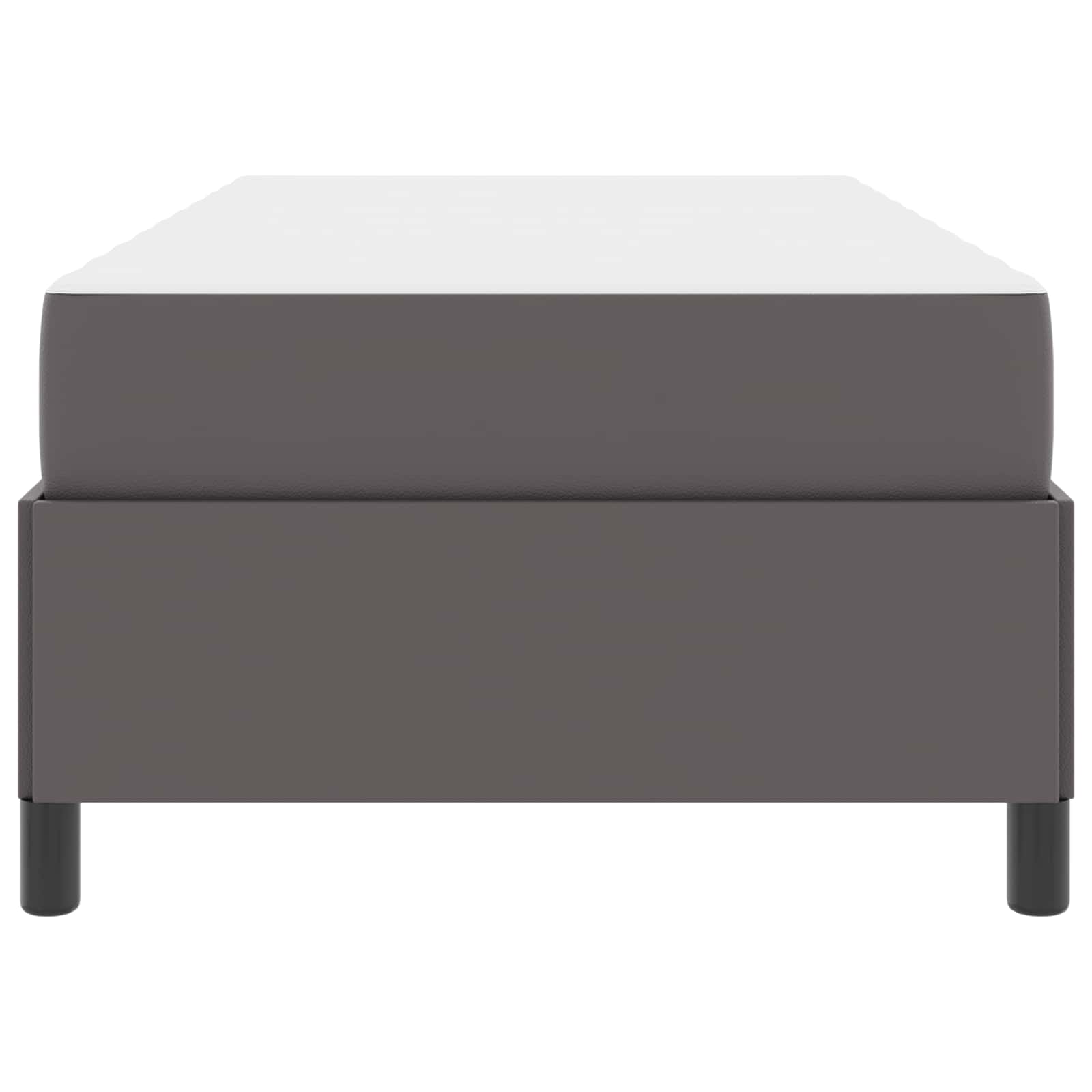 Cadre de lit avec matelas Gris 80 x 200 cm tissu - XIOS