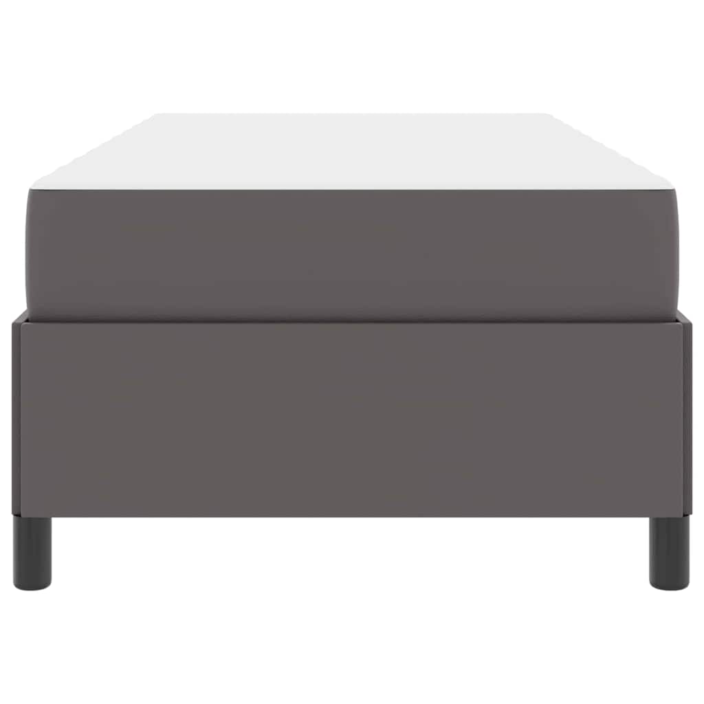 Cadre de lit avec matelas Gris 100 x 200 cm Faux cuir - XIOS