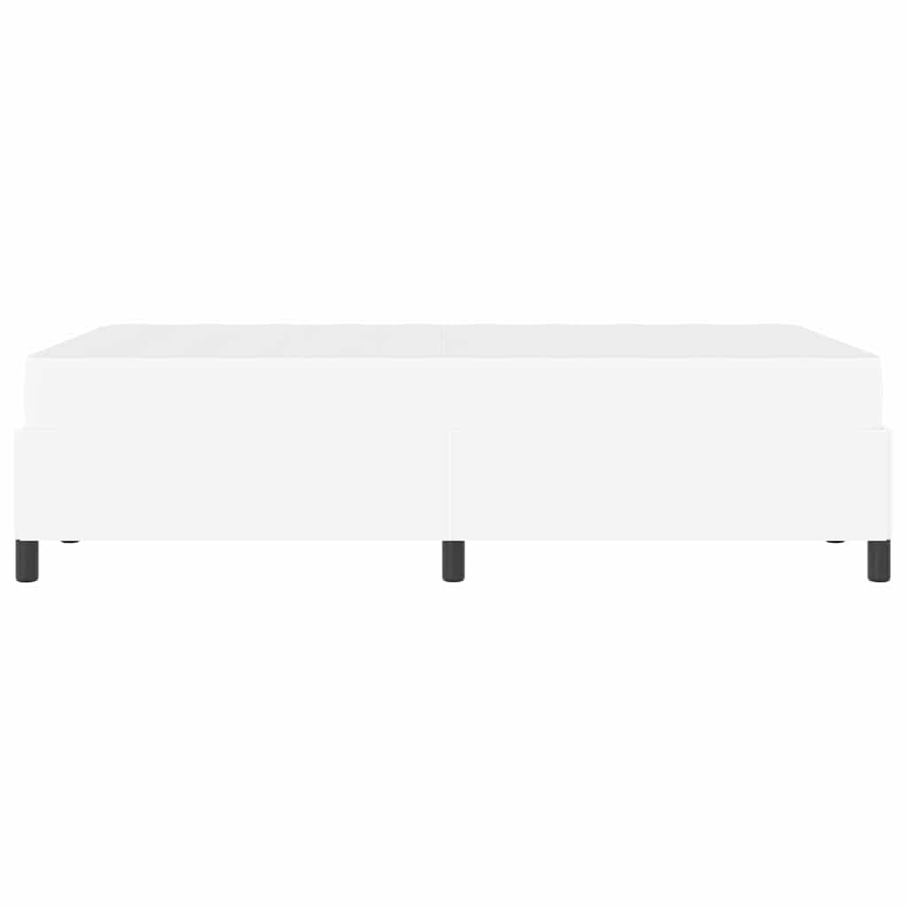 Cadre de lit avec matelas Blanc 120 x 190 cm tissu - XIOS