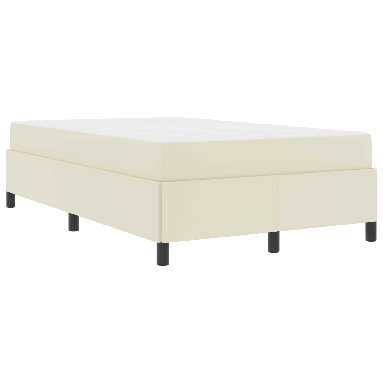 Cadre de lit avec matelas Crème 120 x 200 cm tissu - XIOS