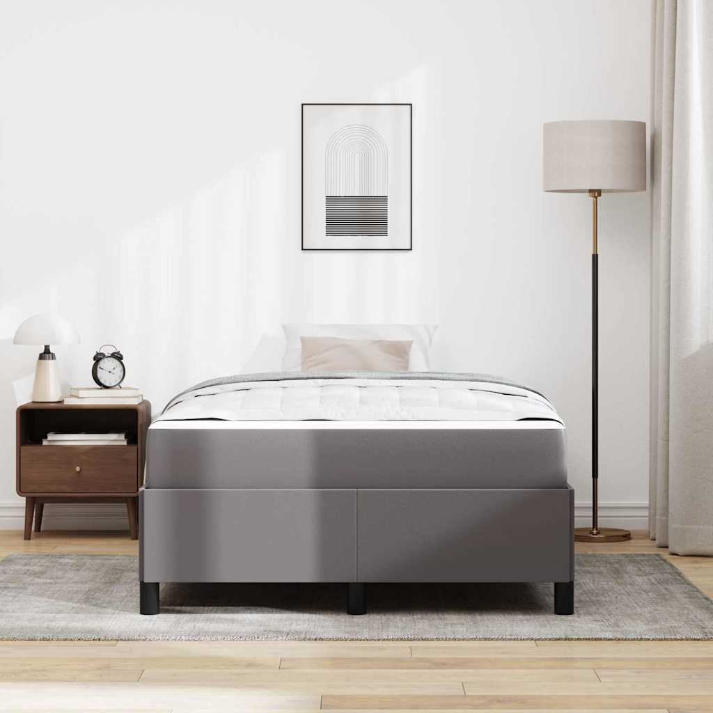 Cadre de lit avec matelas Gris 120 x 200 cm tissu - XIOS