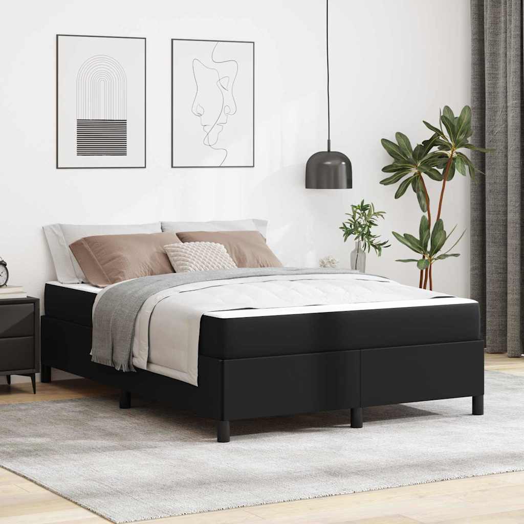 Cadre de lit avec matelas Noir 140 x 190 cm Faux cuir - XIOS