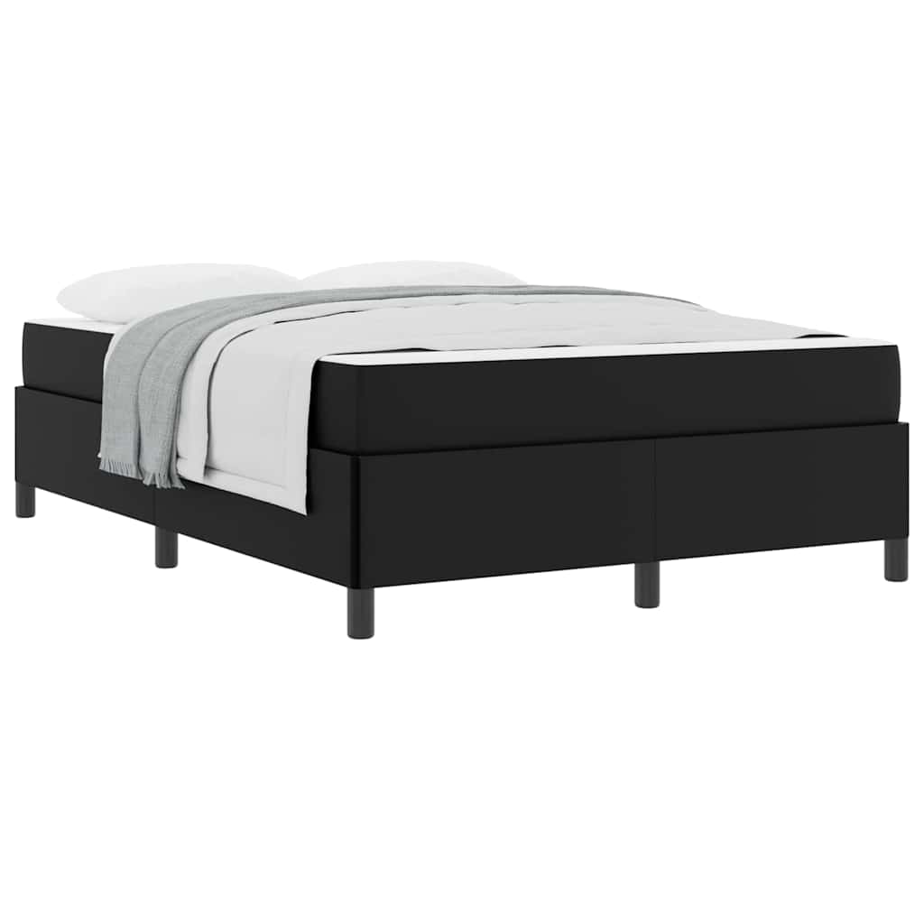 Cadre de lit avec matelas Noir 140 x 190 cm Faux cuir - XIOS