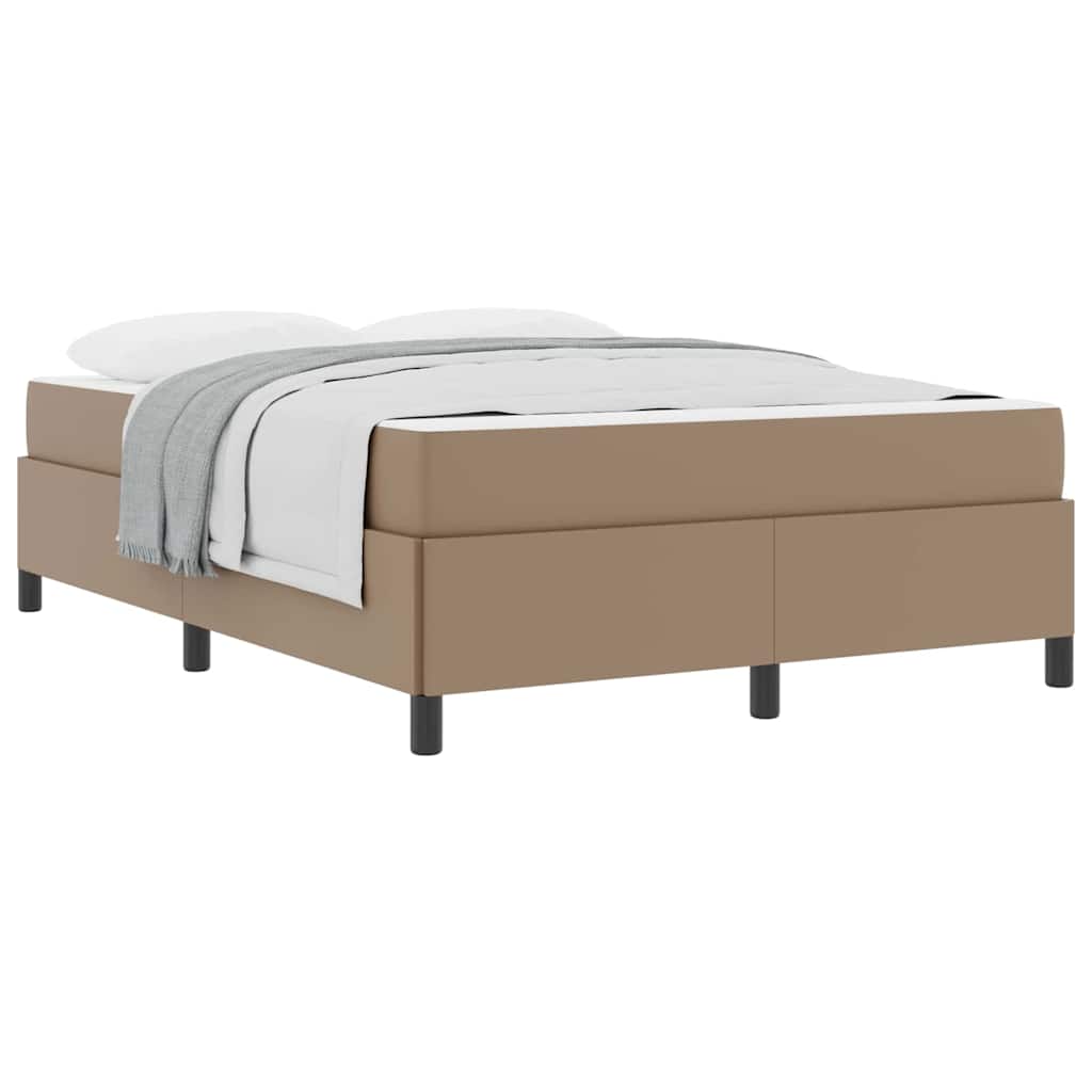 Cadre de lit avec matelas Cappuccino 140 x 190 cm Faux cuir - XIOS