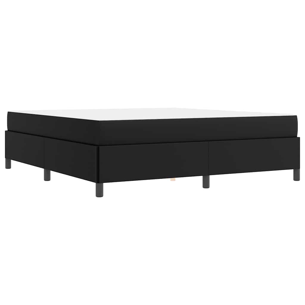 Cadre de lit avec matelas Noir 180 x 200 cm tissu