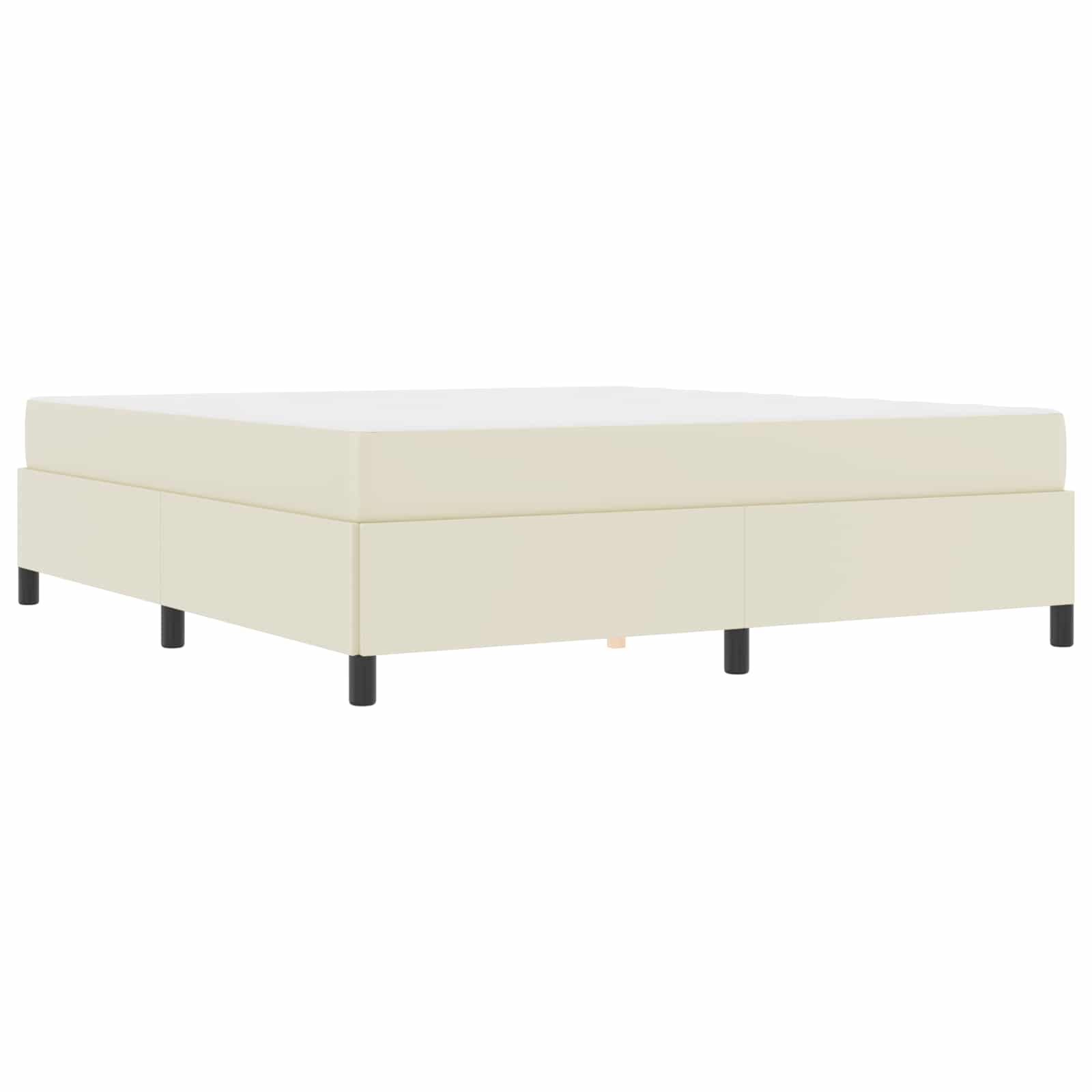 Cadre de lit avec matelas Crème 180 x 200 cm tissu - XIOS