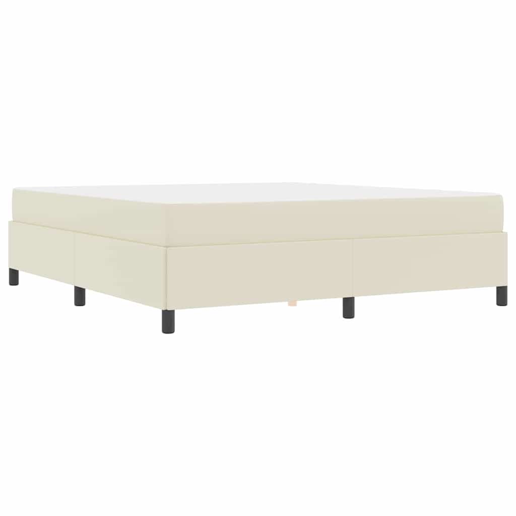 Cadre de lit avec matelas Crème 180 x 200 cm tissu - XIOS