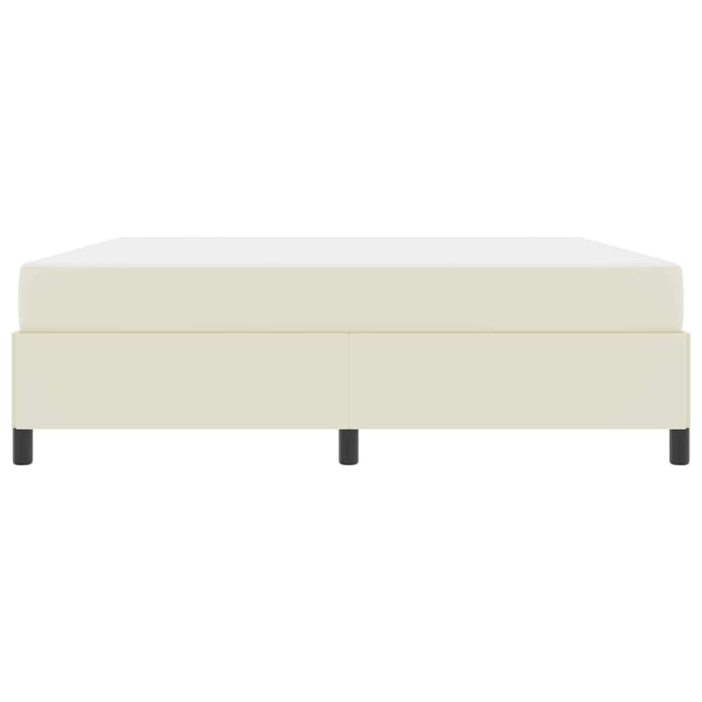 Cadre de lit avec matelas Crème 180 x 200 cm tissu - XIOS