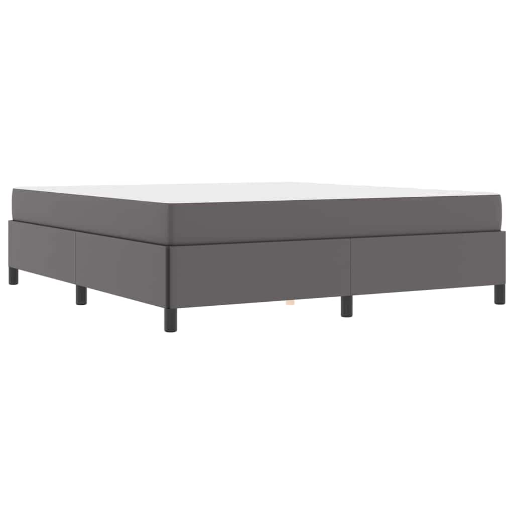 Cadre de lit avec matelas Gris 180 x 200 cm Faux cuir - XIOS