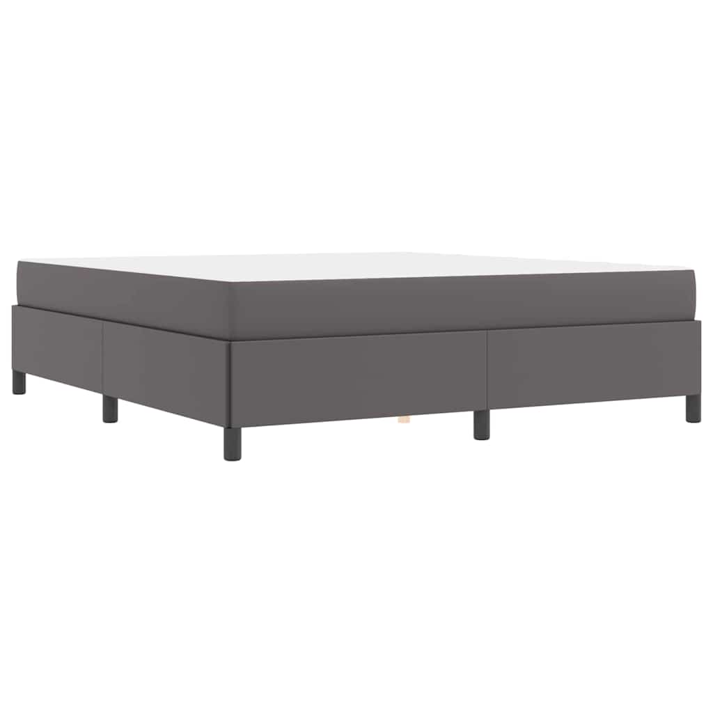 Cadre de lit avec matelas Gris 180 x 200 cm Faux cuir - XIOS