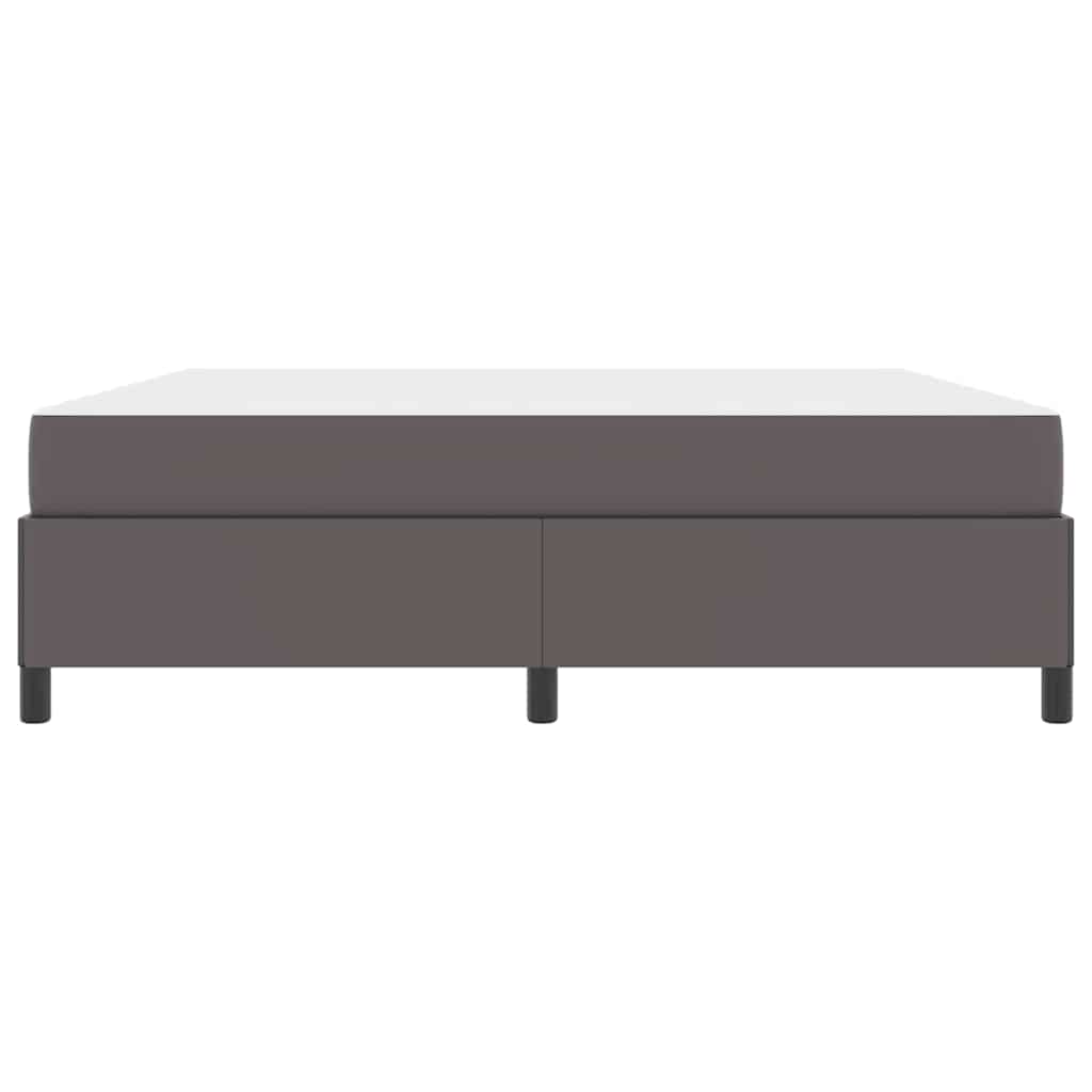 Cadre de lit avec matelas Gris 180 x 200 cm Faux cuir - XIOS