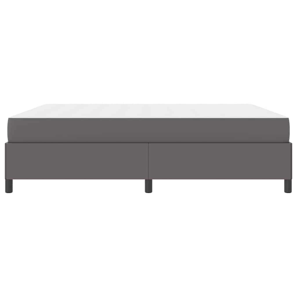 Cadre de lit avec matelas Gris 180 x 200 cm Faux cuir - XIOS
