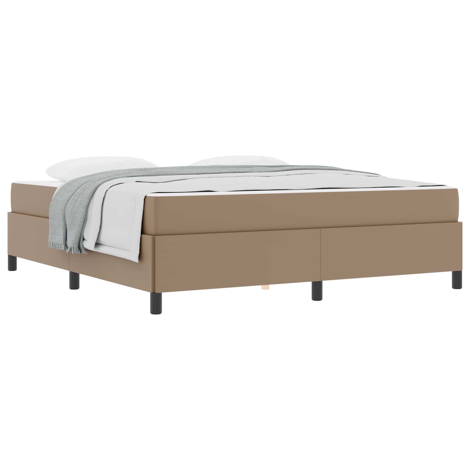 Cadre de lit avec matelas Cappuccino 180 x 200 cm tissu
