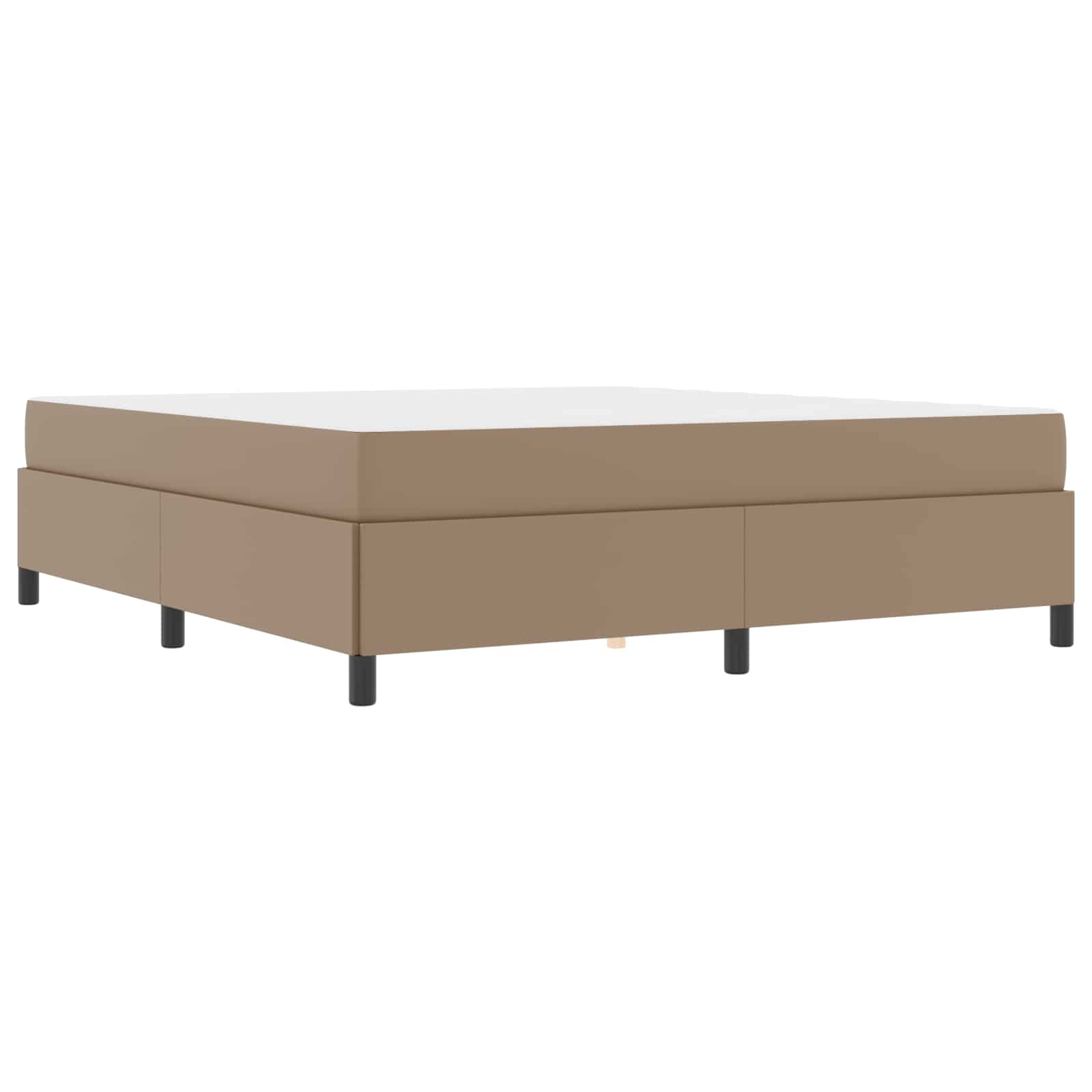 Cadre de lit avec matelas Cappuccino 180 x 200 cm tissu