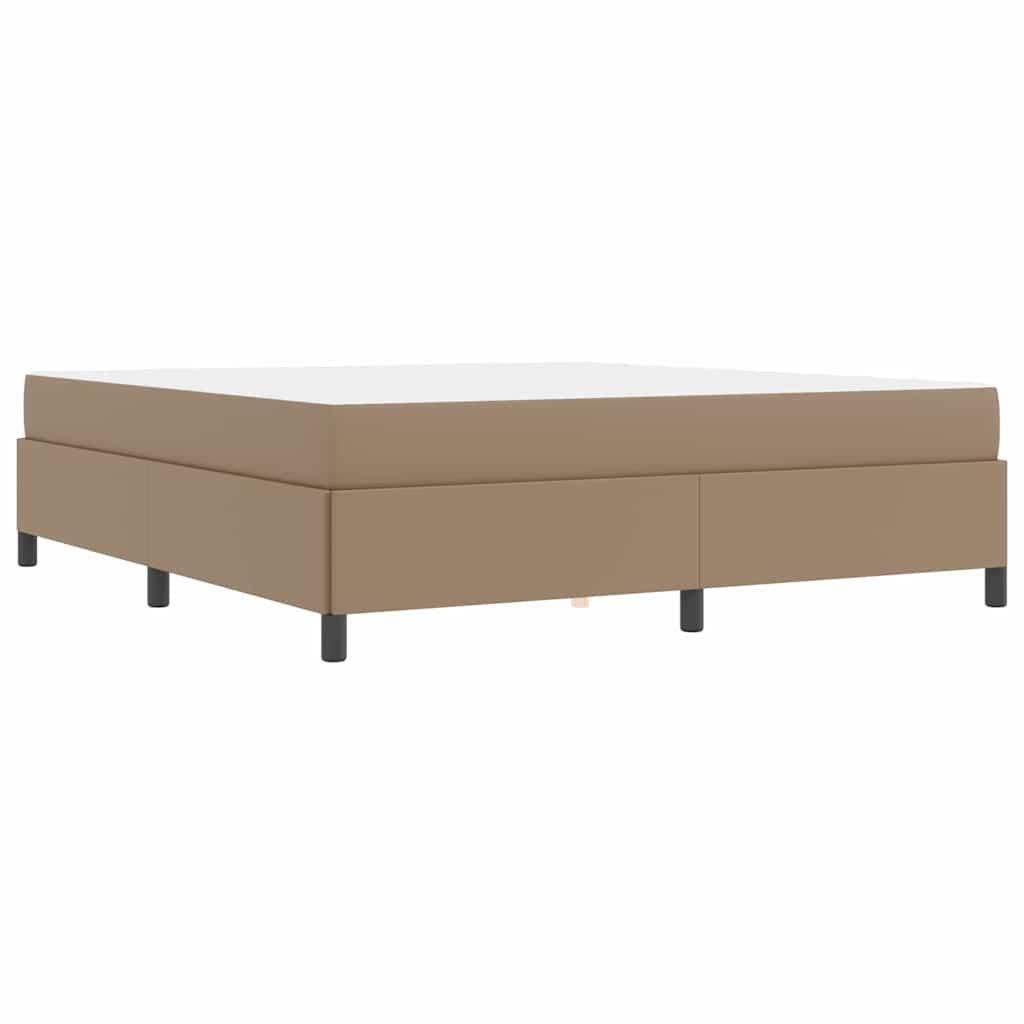 Cadre de lit avec matelas Cappuccino 180 x 200 cm tissu