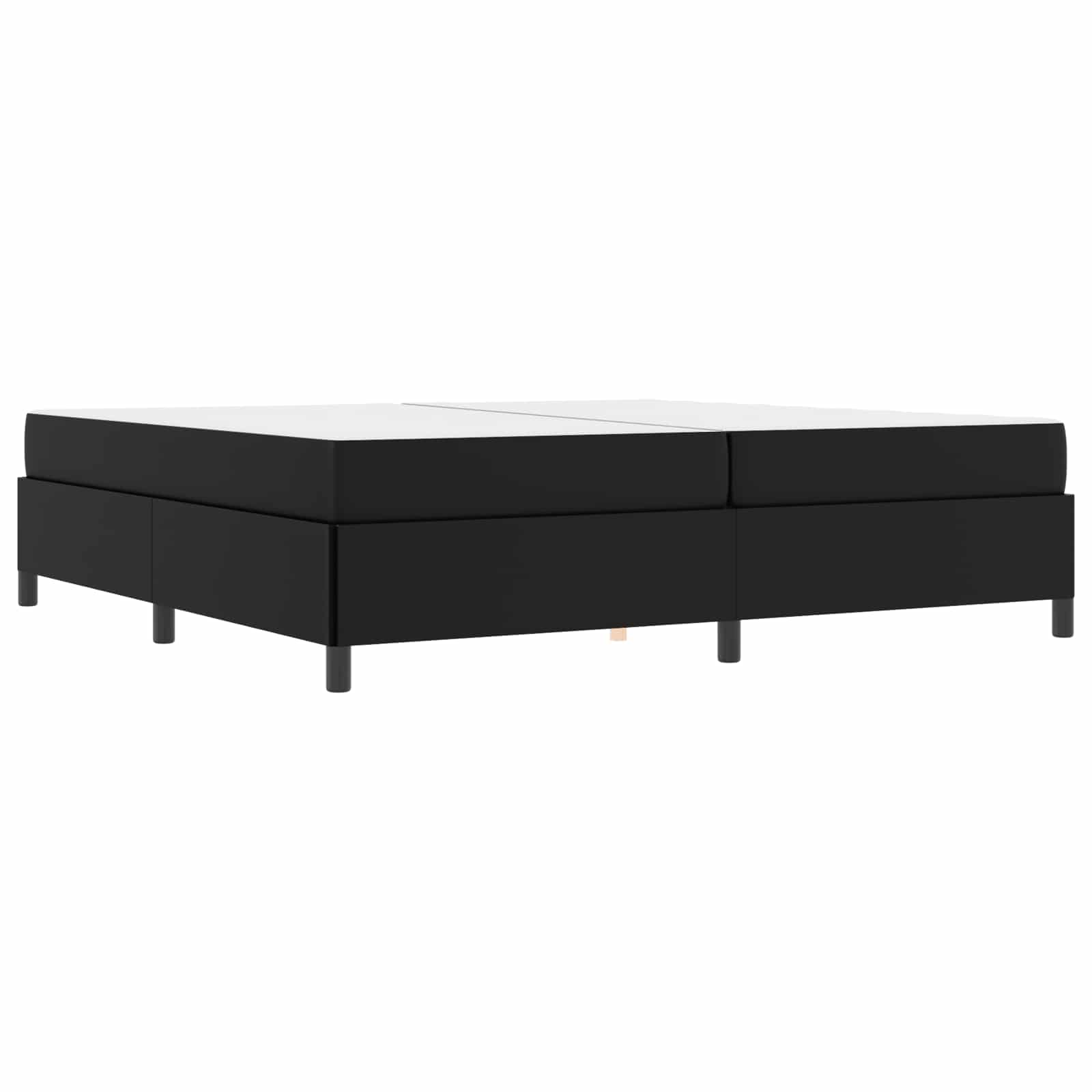 Cadre de lit avec matelas Noir 200 x 200 cm tissu - XIOS