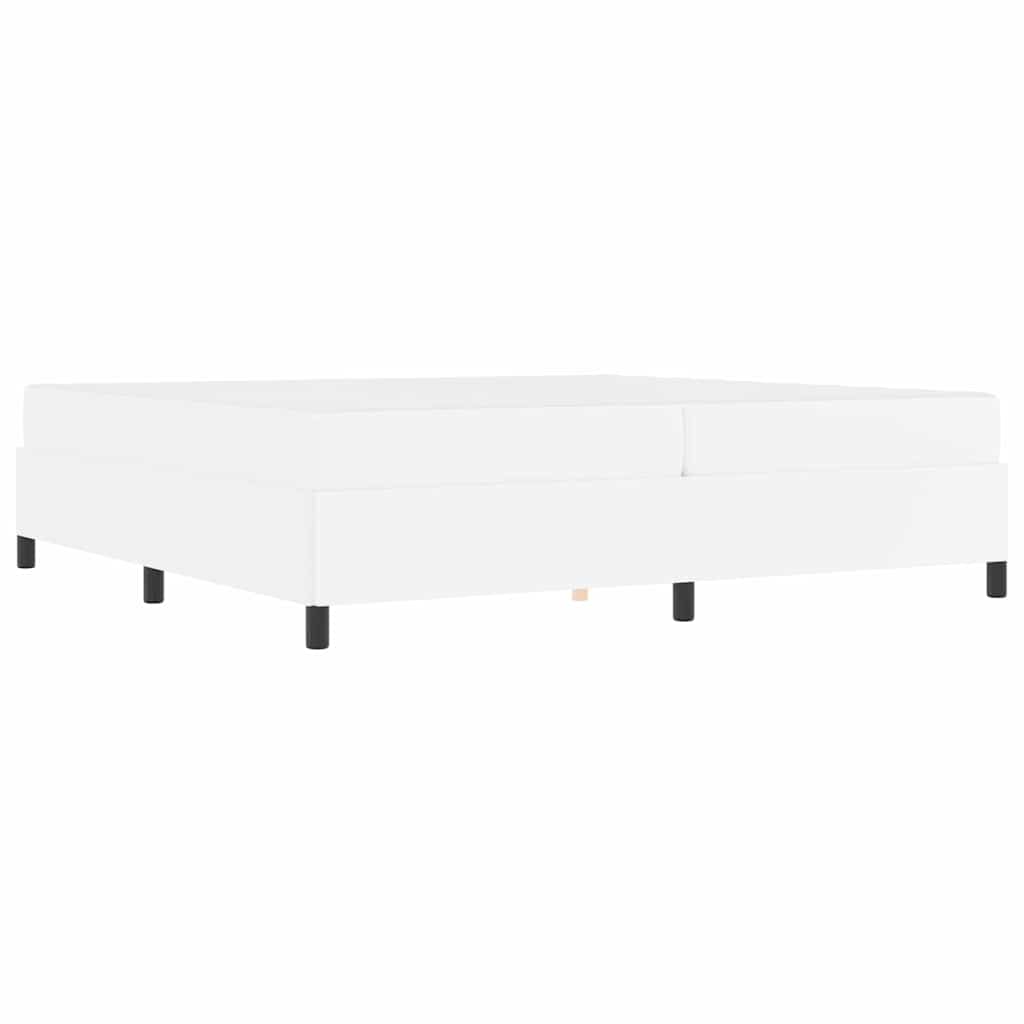 Cadre de lit avec matelas Blanc 200 x 200 cm Faux cuir - XIOS