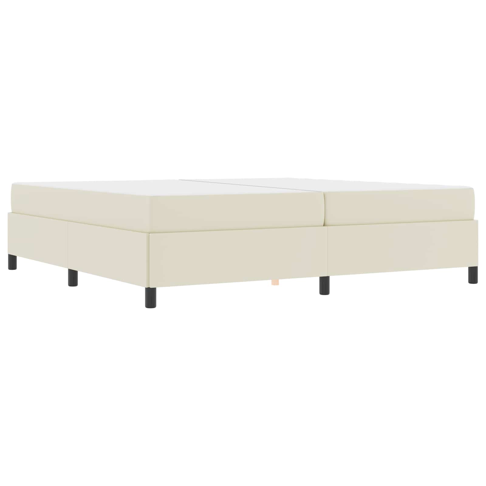 Cadre de lit avec matelas Crème 200 x 200 cm tissu - XIOS
