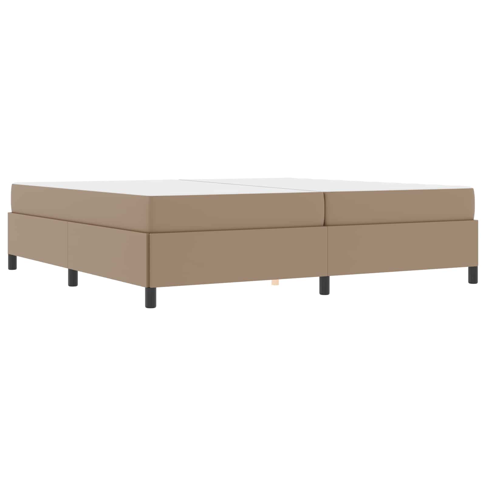 Cadre de lit avec matelas Cappuccino 200 x 200 cm tissu