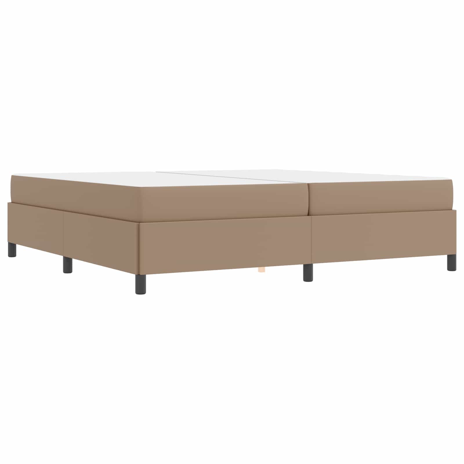 Cadre de lit avec matelas Cappuccino 200 x 200 cm tissu