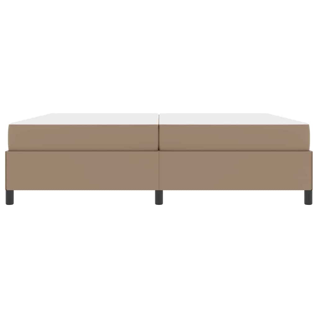 Cadre de lit avec matelas Cappuccino 200 x 200 cm tissu
