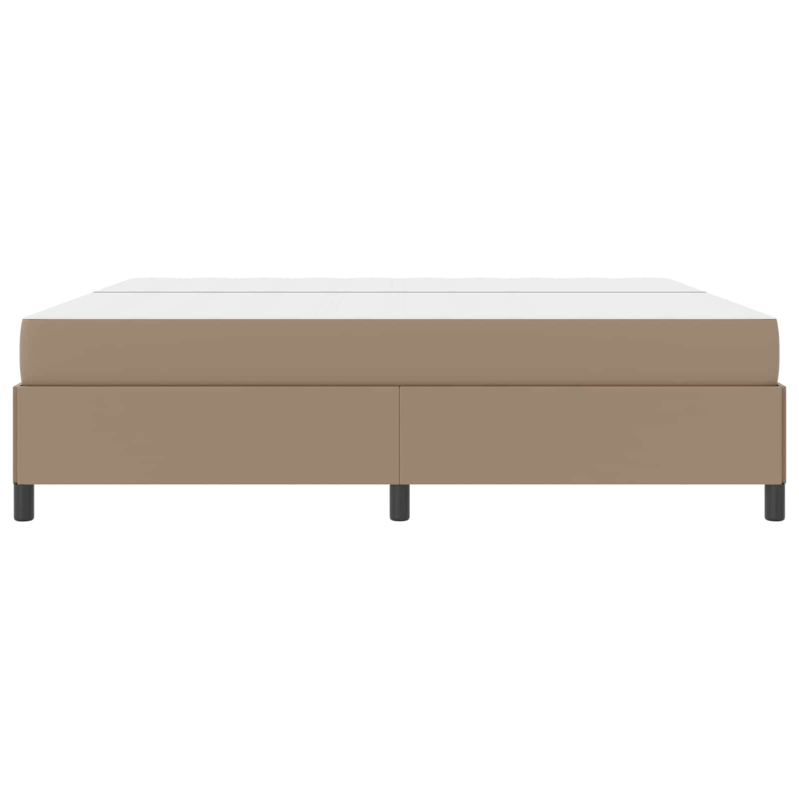 Cadre de lit avec matelas Cappuccino 200 x 200 cm tissu