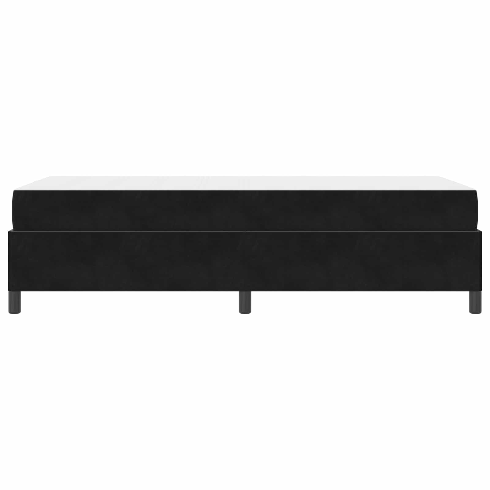 Cadre de lit avec matelas Noir 80 x 200 cm tissu - XIOS