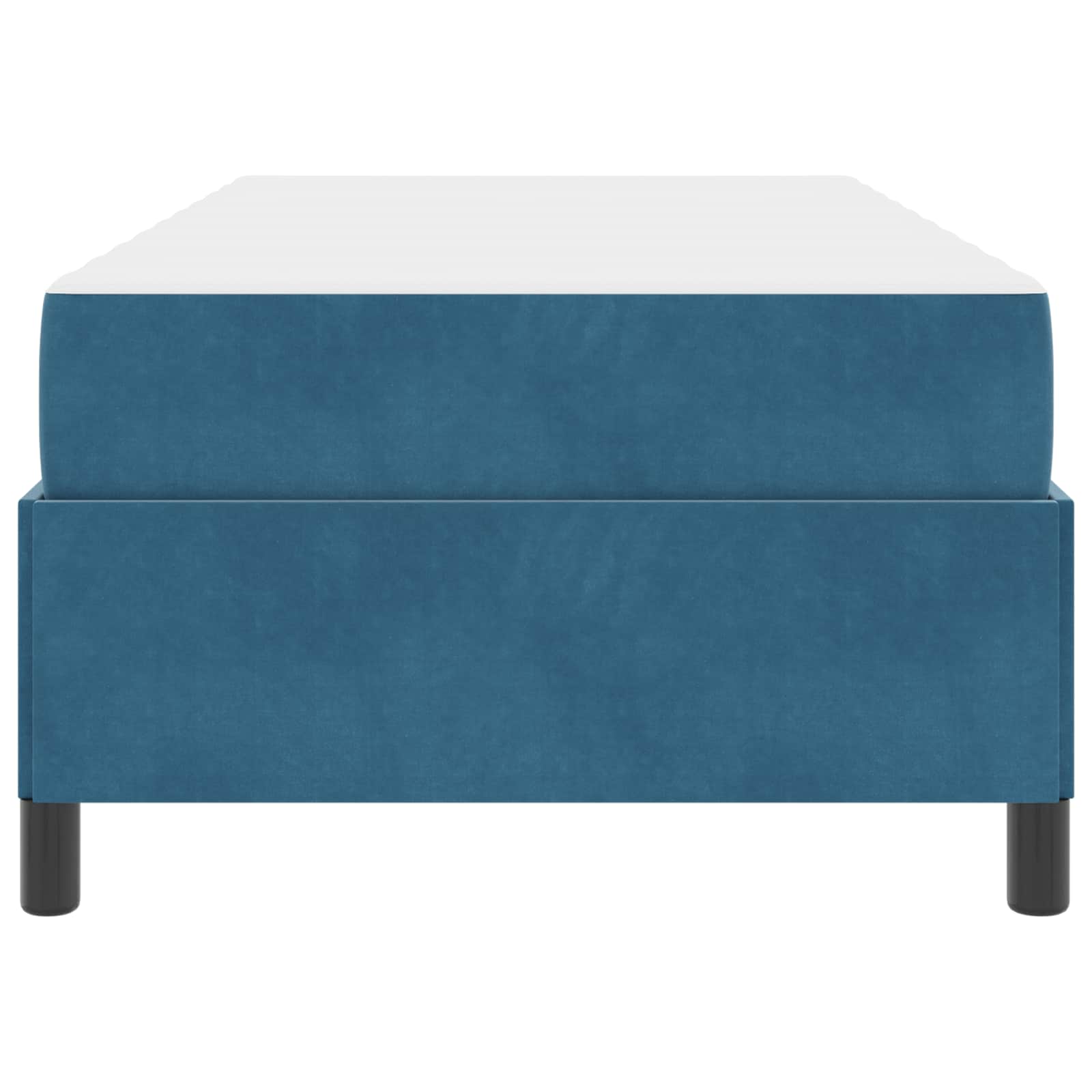 Cadre de lit avec matelas Bleu foncé 80 x 200 cm tissu - XIOS