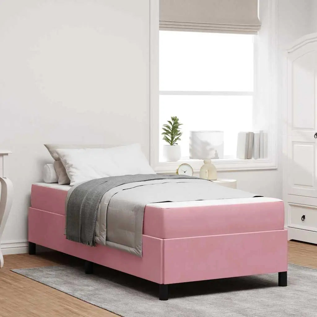 Cadre de lit Rose 80 x 200 cm tissu - XIOS