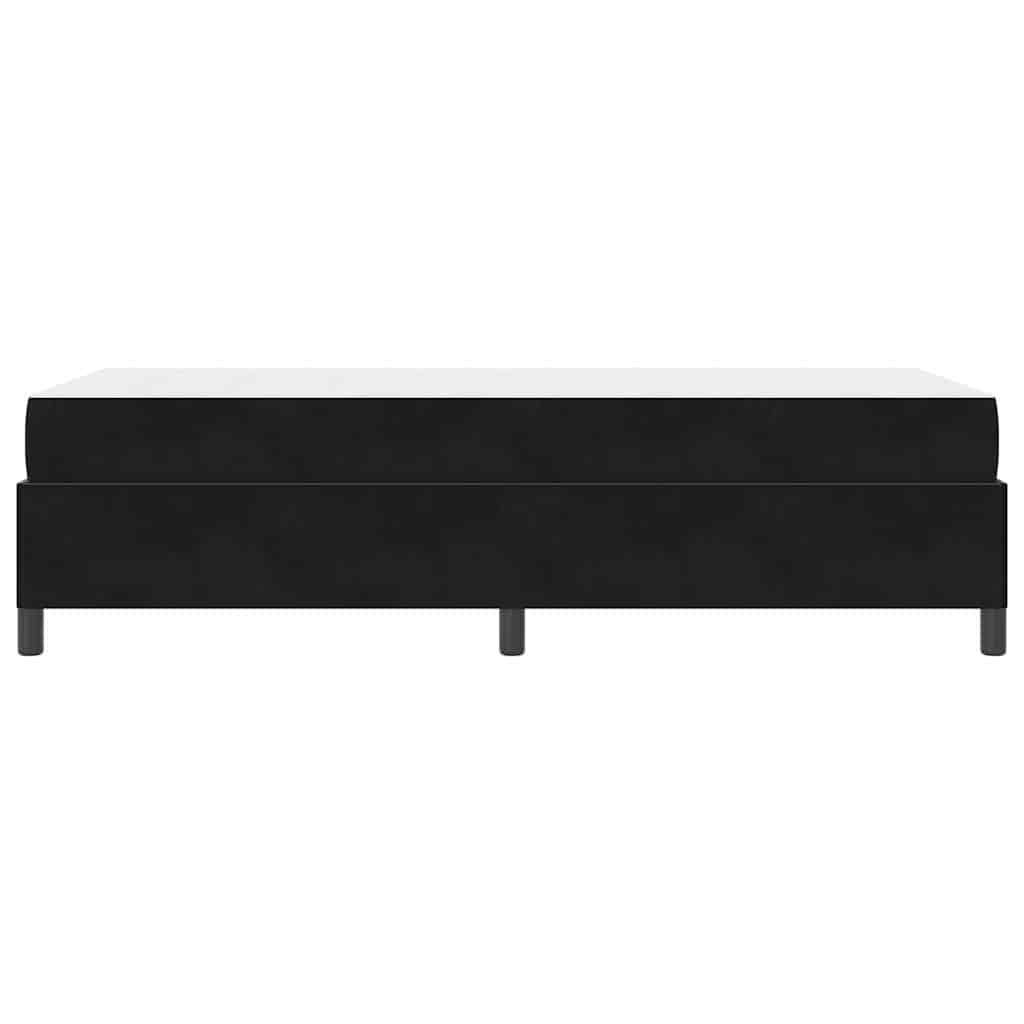 Cadre de lit avec matelas Noir 90 x 190 cm tissu - XIOS