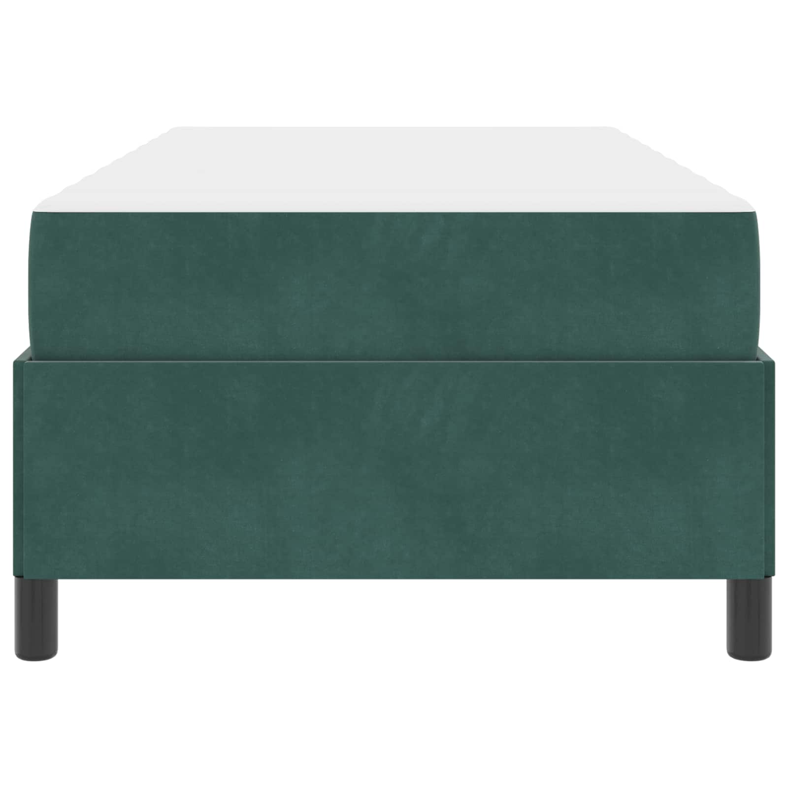 Cadre de lit avec matelas Vert foncé 90 x 190 cm tissu - XIOS
