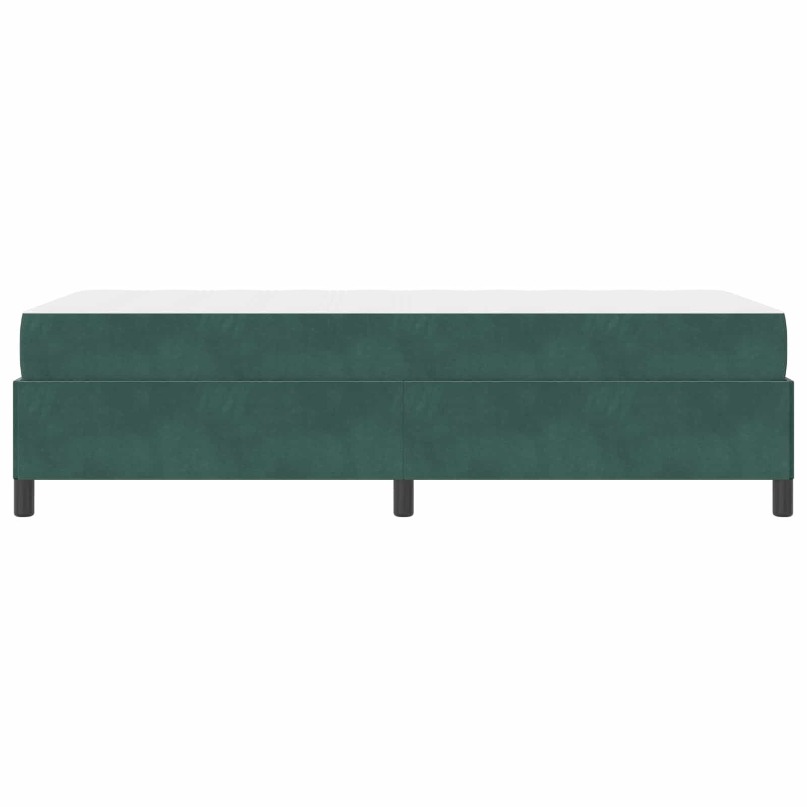 Cadre de lit avec matelas Vert foncé 90 x 190 cm tissu - XIOS