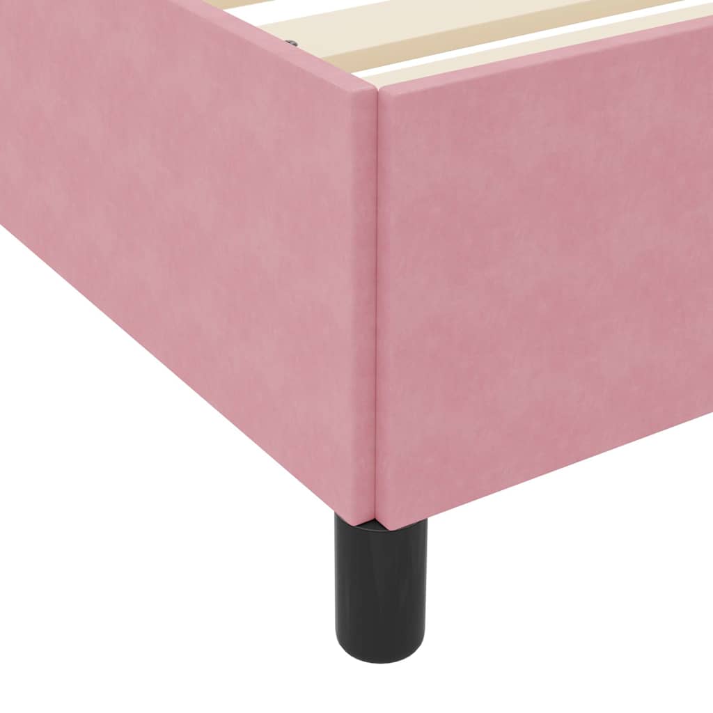 Cadre de lit Rose 90 x 190 cm tissu