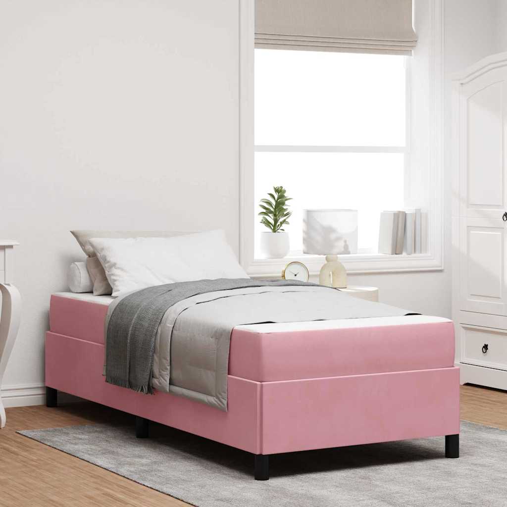 Cadre de lit Rose 90 x 190 cm tissu