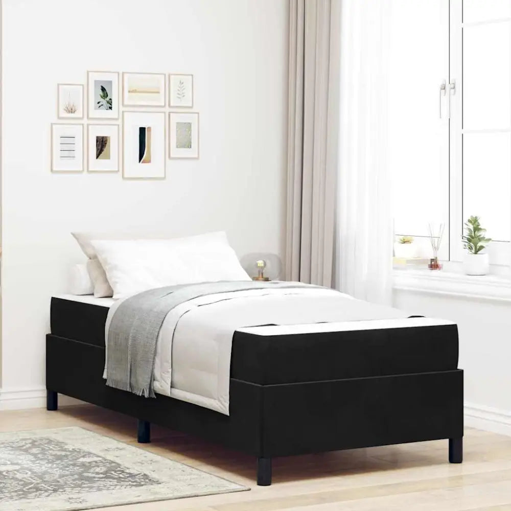 Cadre de lit Noir 90 x 200 cm tissu - XIOS Store SNC