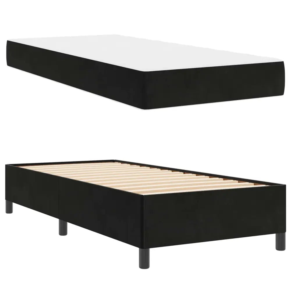 Cadre de lit Noir 90 x 200 cm tissu - XIOS Store SNC