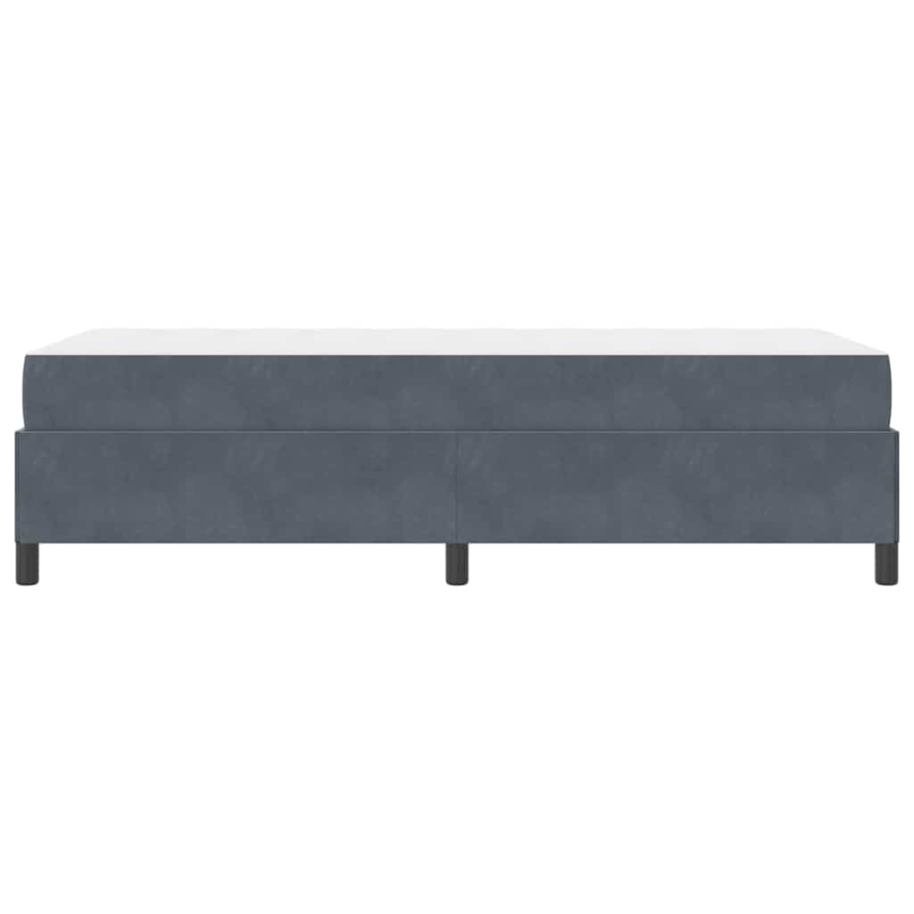 Cadre de lit avec matelas Gris foncé 100 x 200 cm tissu - XIOS