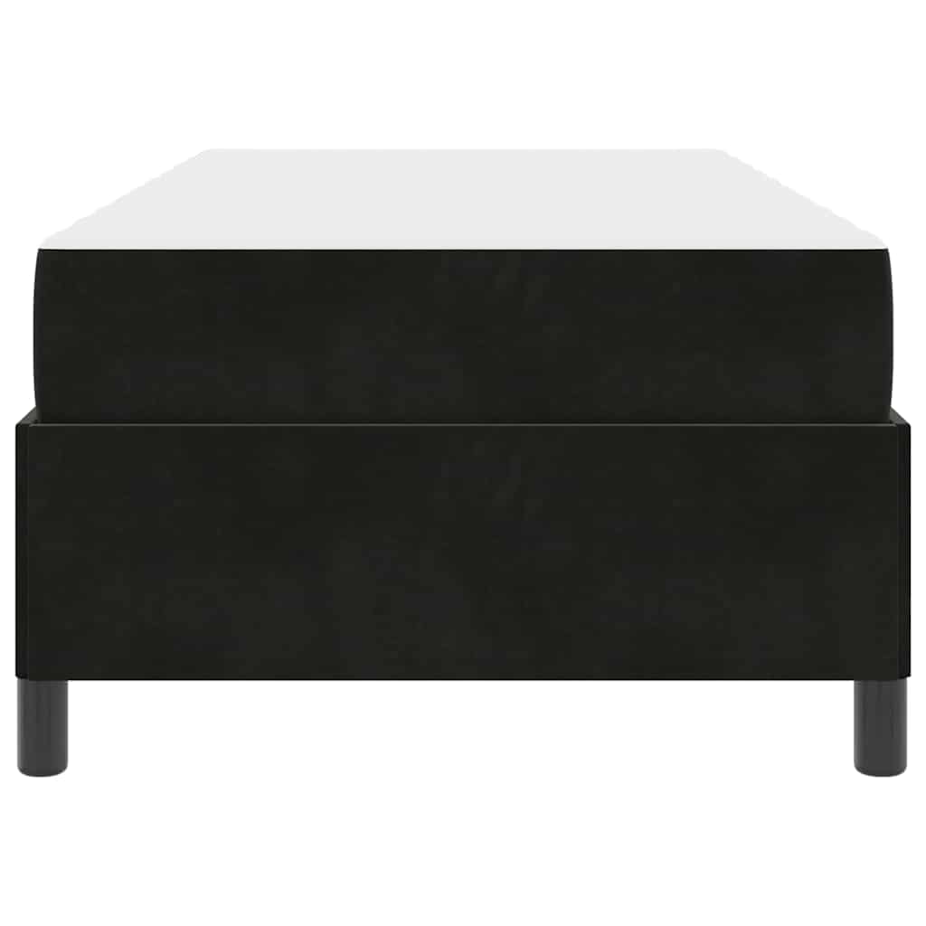 Cadre de lit avec matelas Noir 100 x 200 cm tissu - XIOS