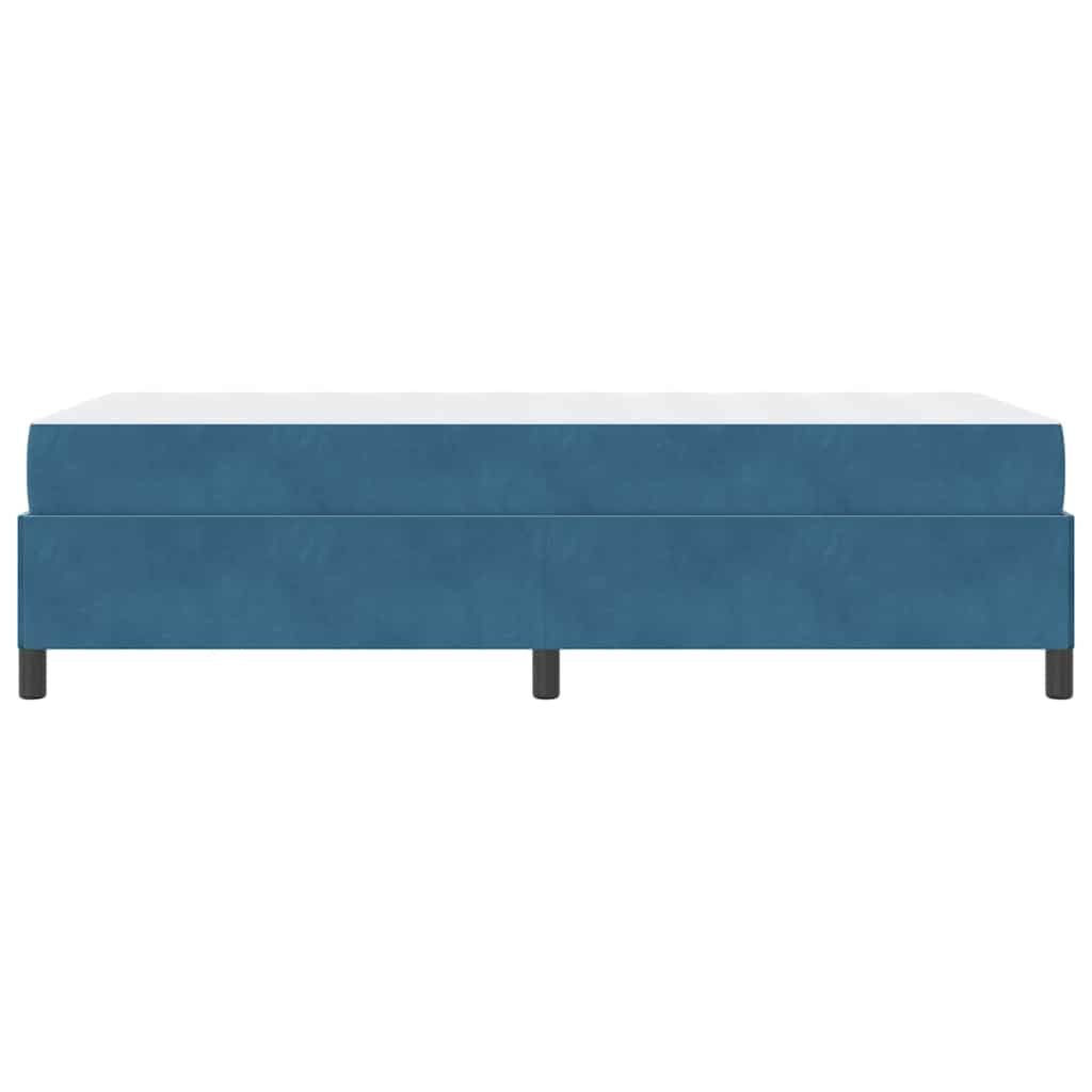 Cadre de lit avec matelas Bleu foncé 100 x 200 cm tissu - XIOS