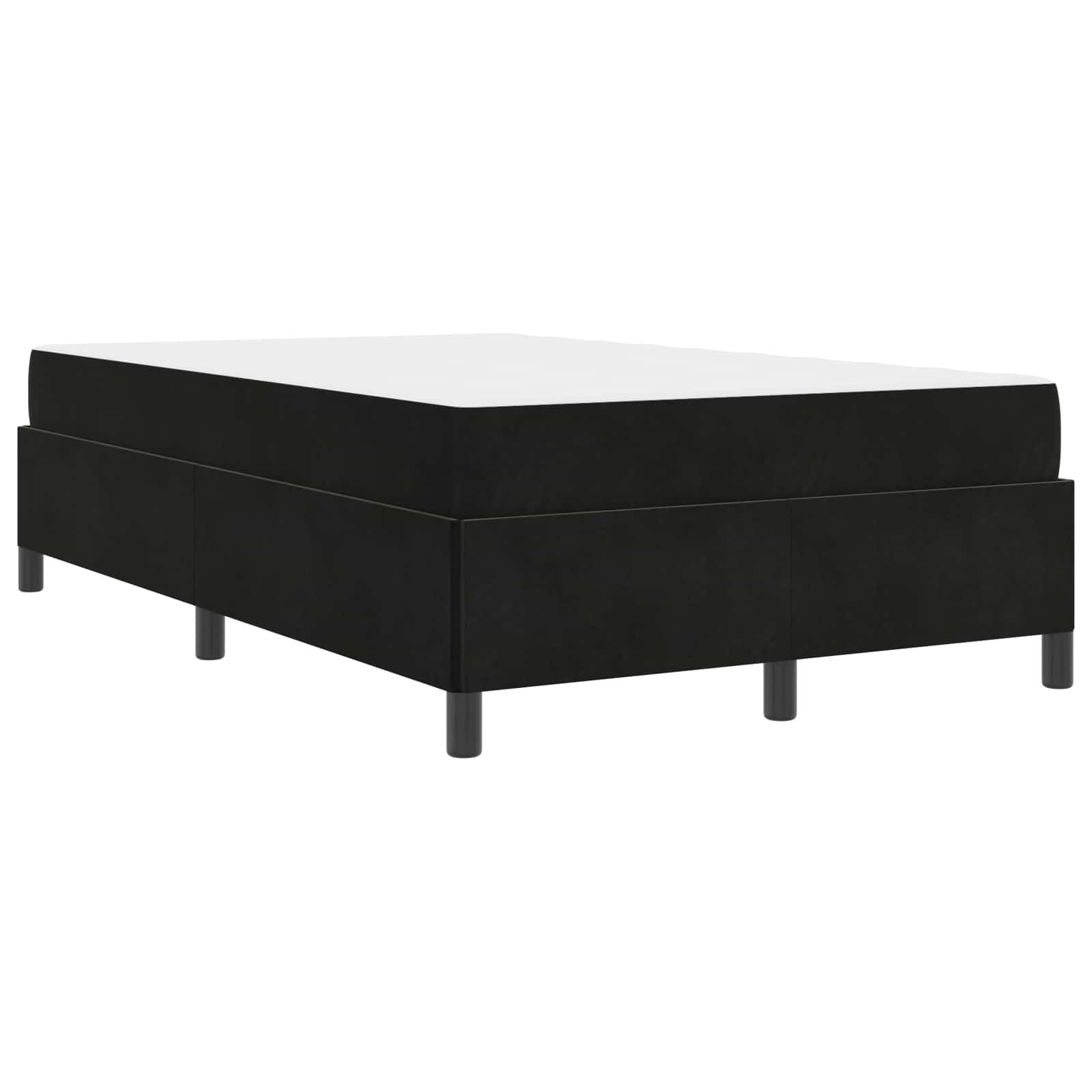 Cadre de lit avec matelas Noir 120 x 200 cm tissu - XIOS