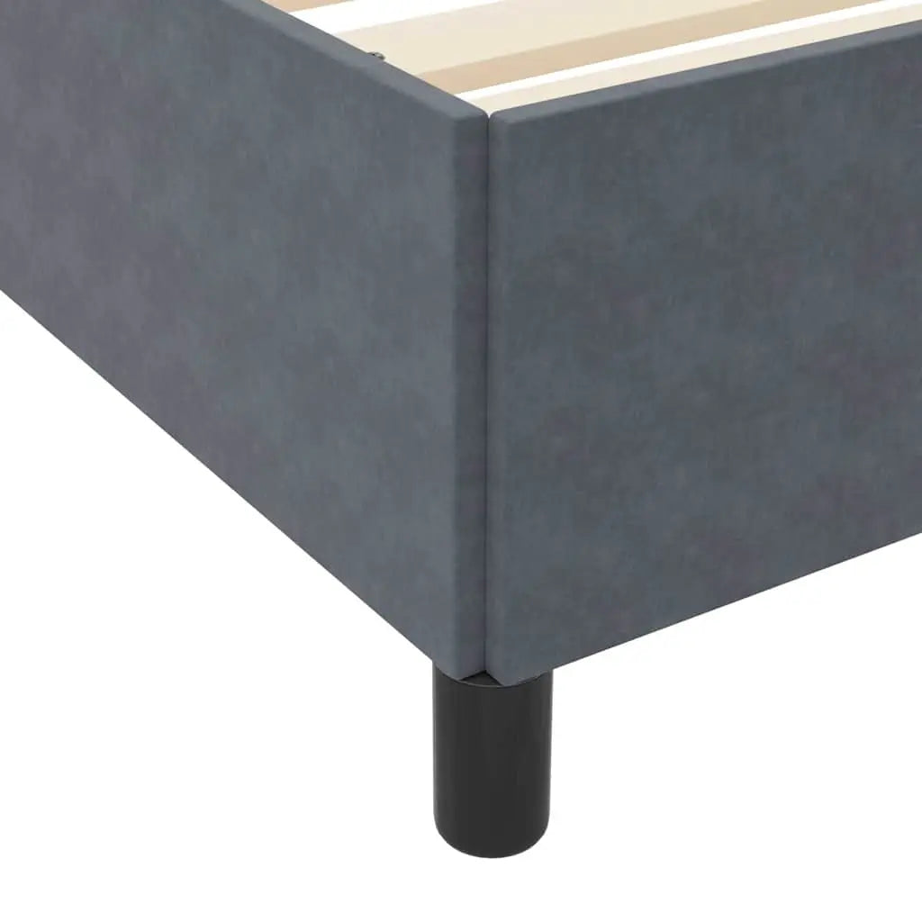 Cadre de lit Gris foncé 140 x 190 cm tissu - XIOS