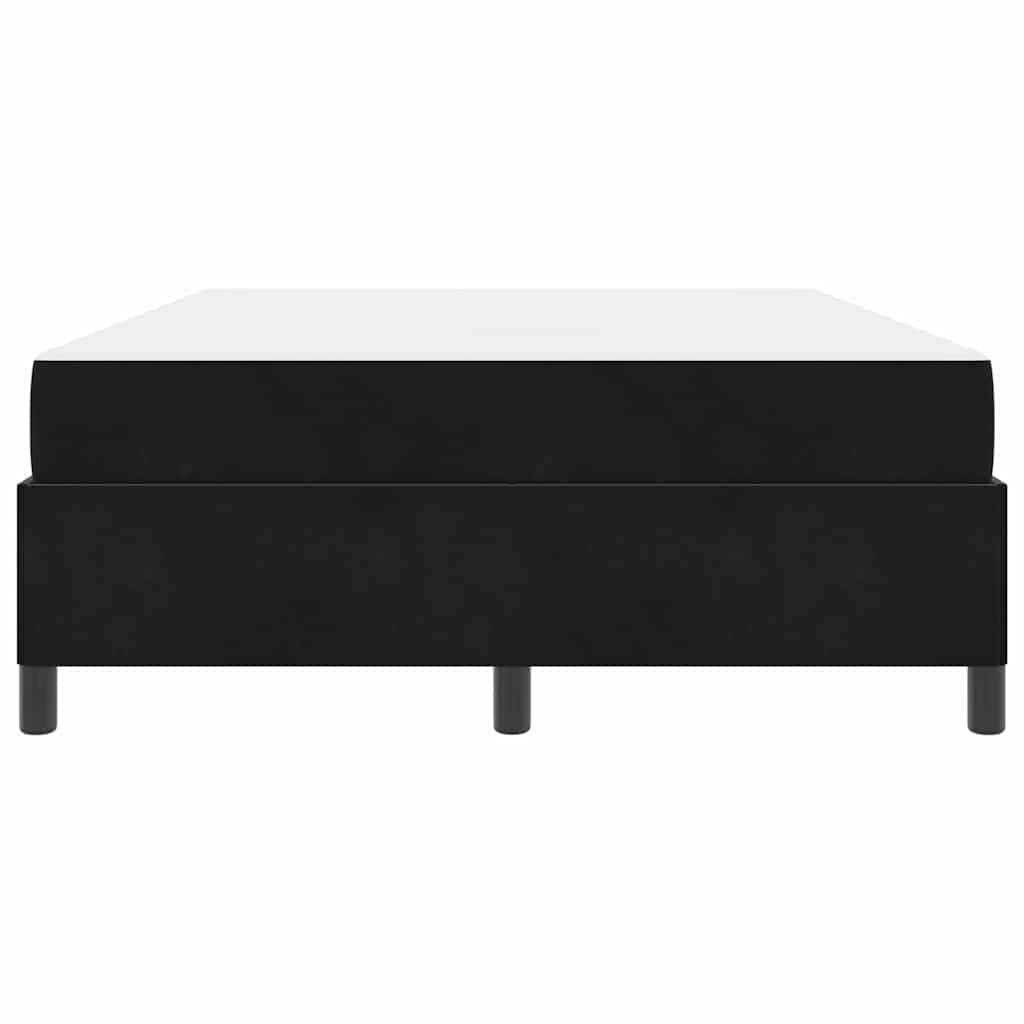Cadre de lit avec matelas Noir 140 x 190 cm tissu - XIOS